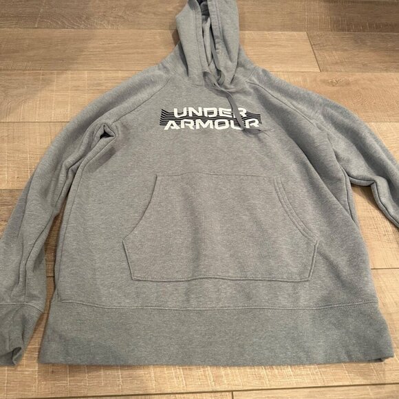 UNDER ARMOUR WOMENS HOODIE LOOSE FIT SMALL GRAY HEAT GEAR - Picture 3 of 6